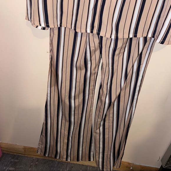 Lavish Alice 70's Stripe Cape Jumpsuit - Picture 12 of 13